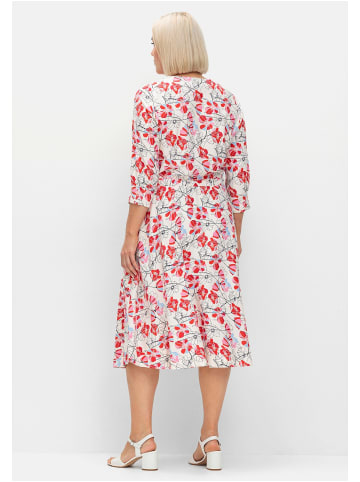 sheego Kleid in rosé gemustert