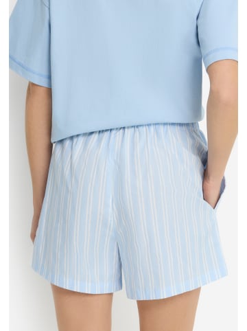 Copenhagen Studios Pyjamashorts in hellblau gestreift