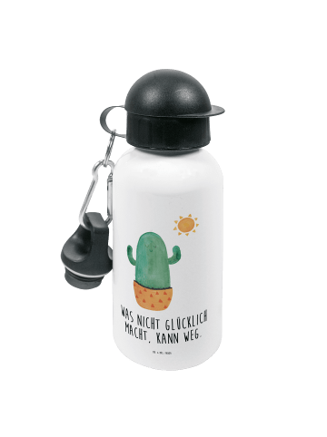 Mr. & Mrs. Panda Trinkflasche Kaktus Sonne mit Spruch in Weiß