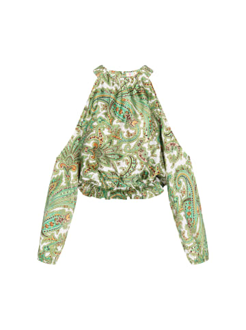 IZIA Women Blouse in green multicolor