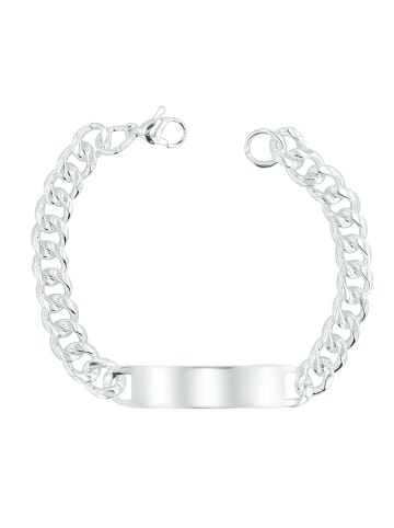 Adeliás Unisex Armband – Panzerarmband aus Edelstahl 21 cm in silber