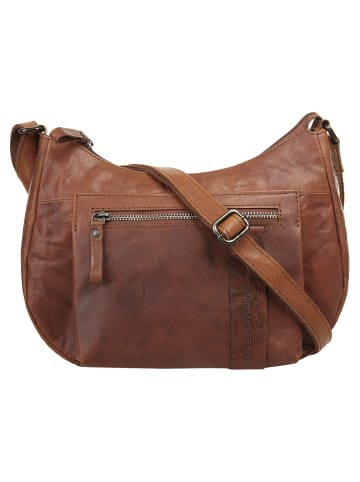 SPIKES & SPARROW Umhängetasche echt Leder in cognac