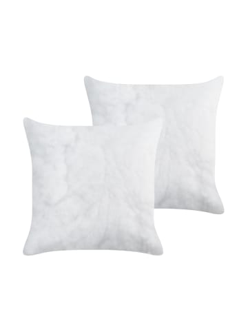 Beliani 2-tlg Dekokissen ECHIUM in Weiß