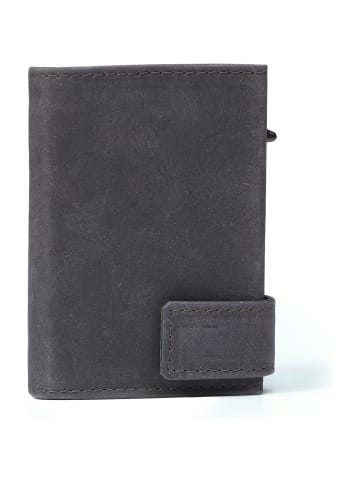 SecWal Kreditkartenetui Geldbörse RFID Leder 9 cm in grau