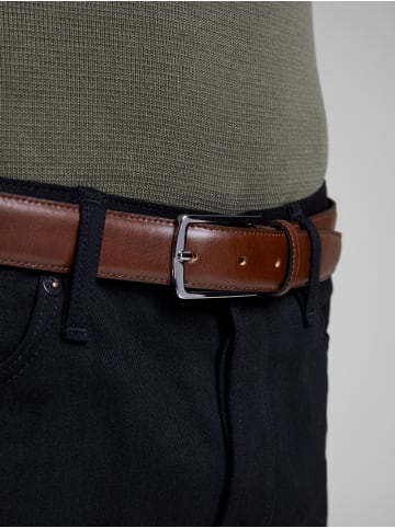 Jack & Jones Legerer Echtleder Gürtel Leather Belt JACCHRISTOPHER in Braun