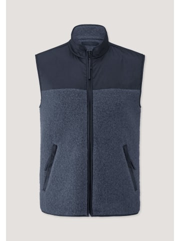 Hessnatur Hessnatur Wollfleece Weste Patched Regular aus reiner Bio-Merinowolle in graphitblau