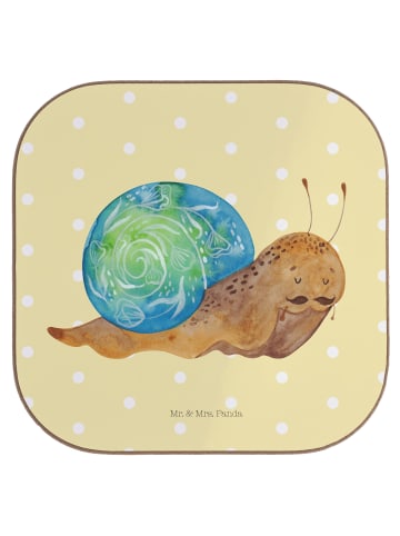 Mr. & Mrs. Panda gläseruntersetzer Schnecke Sir ohne Spruch in Gelb Pastell