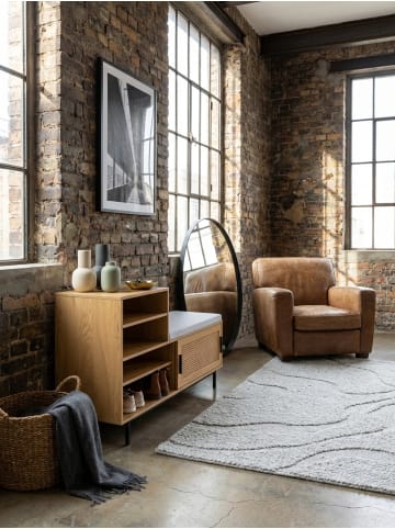 KADIMA DESIGN Schuhbank mit Sitzfläche 120x75,5x40 cm Garderobenbank Eiche-Dekor,