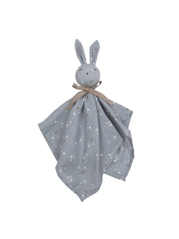 müsli Schmusetuch in Jasmin blue/ Balsam cream/ Walnut