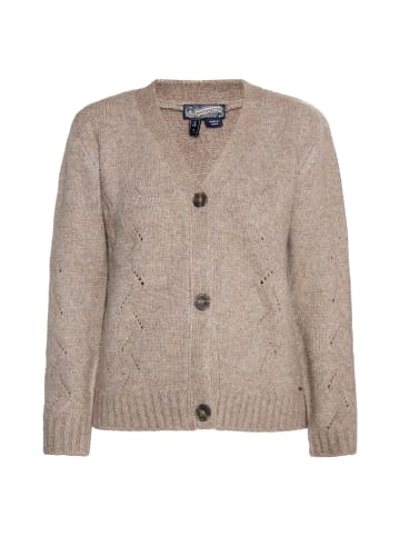 DreiMaster Vintage Damen Strickjacke in Schlamm Melange