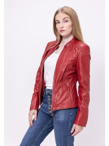 JILANI Damen Lederjacke in Rot