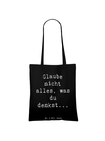 Mr. & Mrs. Panda Einkaufstasche Spruch Selbstvertrauen und Klarh... in Schwarz