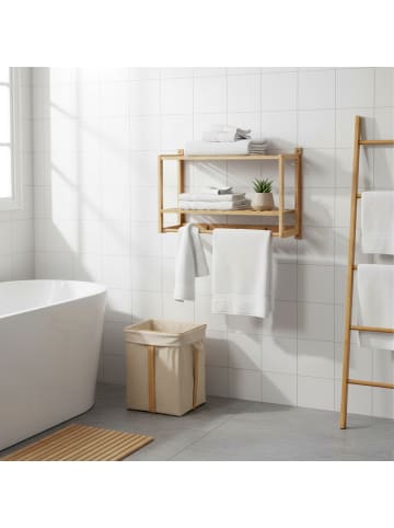 relaxdays Wandregal in Natur - (B)60 x (H)40 x (T)23,5 cm