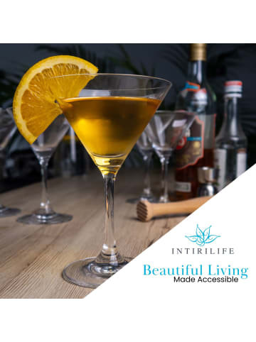Intirilife 6x Cocktailglas mit 145 ml in KRISTALL KLAR