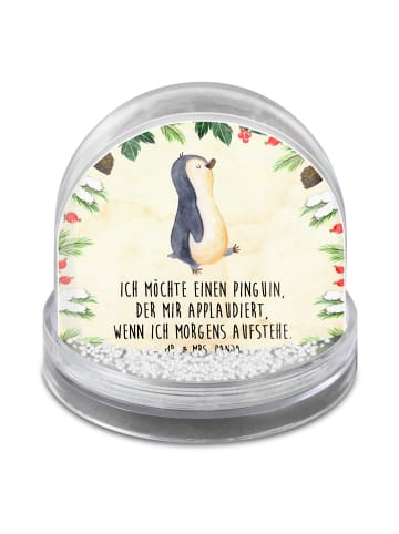 Mr. & Mrs. Panda Weihnachts Schneekugel Pinguin mHerzieren mit ... in Naturpapier