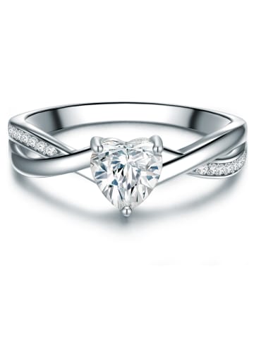 Trilani Ring Sterling Silber Zirkonia weiß in silber