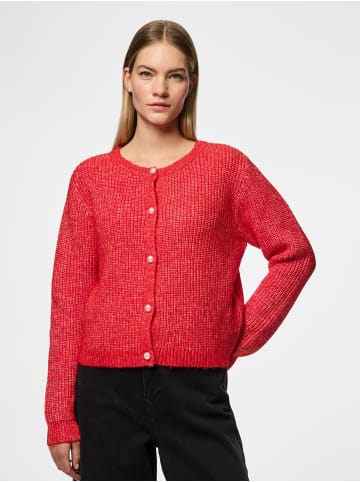 Pieces Strickpullover in High Risk Red