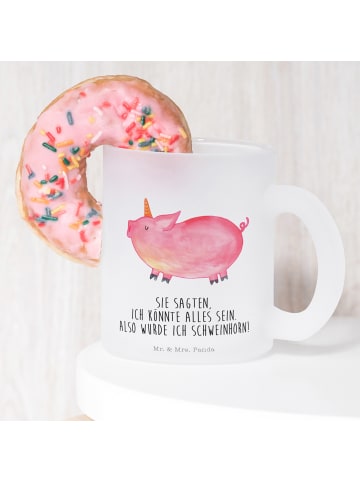 Mr. & Mrs. Panda Pott Einhorn Schwein mit Spruch in Transparent