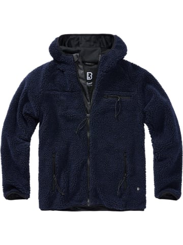 Brandit Jacke "Teddyfleece Worker Jacket" in Blau