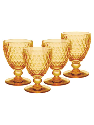 Villeroy & Boch 4er Set Weißweingläser Boston Coloured 230 ml in Saffron