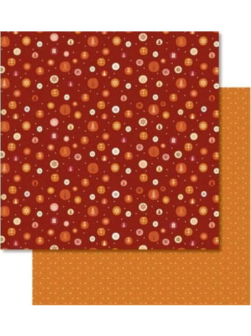 Buntpapierfabrik Ludwig Bähr Scrapbook Paper Winterzauber rot/grün 12x12 Zoll Packung mit 25 Blatt