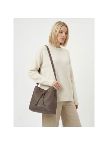 Lazarotti Bologna Leather Crossbody Beuteltasche Leder 25 cm in taupe