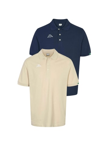 Kappa Poloshirt KMLogo Maltaxita 2-Pack in 2Blue Marine/Beige Fog