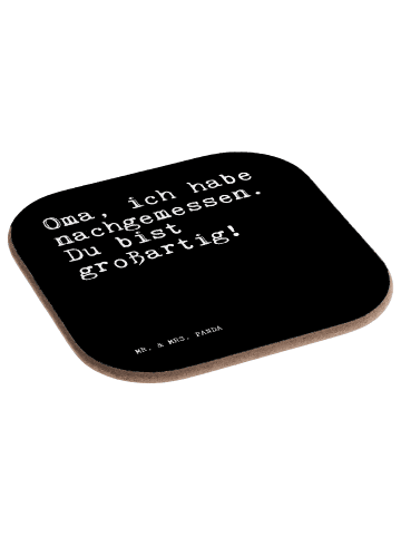 Mr. & Mrs. Panda Tischuntersetzer Oma, ich habe nachgemessen....... in Schwarz
