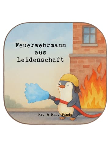 Mr. & Mrs. Panda Untersetzer für Gläser Feuerwehrmann Leidenscha... in Weiß