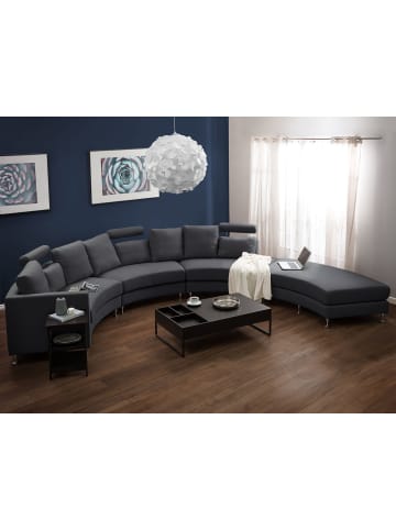 Beliani U-förmiges Sofa ROTUNDE in Grau/Silber - (W) 448 x (H) 76 x (L) 236 cm