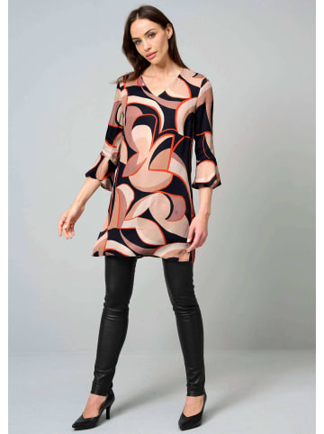 Alba Moda Tunika mit femininen Volants in schwarz