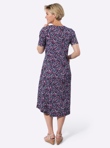 WITT WEIDEN Jersey-Kleid in marine-fuchsia-bedruckt