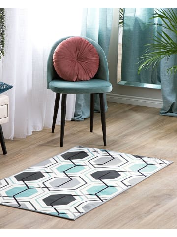 Beliani Kurzflor GIRESUN in Bunt/Blau/Grau - (W) 80 x (H) 0.5 x (L) 150 cm