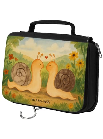 Mr. & Mrs. Panda Schminktasche Schnecken Liebe Design ohne Spruch in Weiß
