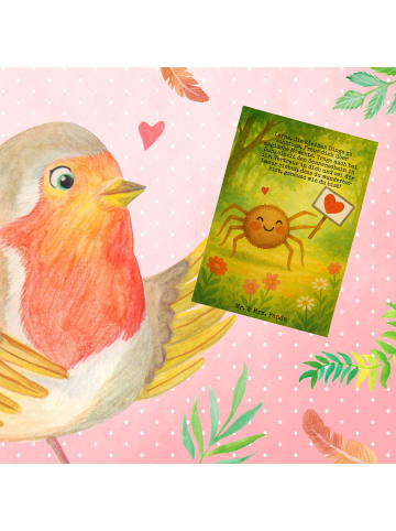 Mr. & Mrs. Panda Grußkarte Spinne Agathe Motivation Design mit S... in Weiß