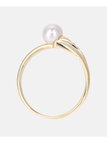 Diamant L'éternel Ring aus 375 Gelbgold mit Perle