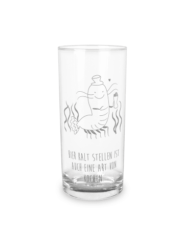 Mr. & Mrs. Panda Wasserglas Hummer Weizen mit Spruch in Transparent