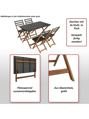 MCW Garten-Garnitur P72, Natur-grün