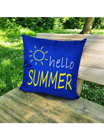 JACK Outdoor Dekokissen Motiv 50x50cm hello Summer in Blau