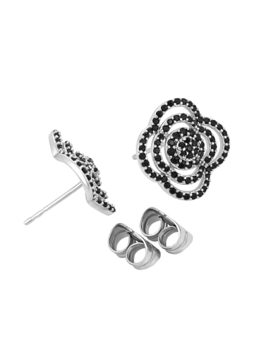 NAEMI Women Earrings in Silver Black