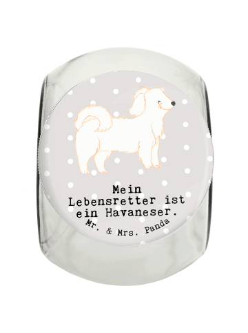 Mr. & Mrs. Panda Dose Havaneser Lebensretter mit Spruch in Grau Pastell