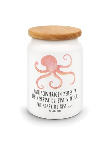 Mr. & Mrs. Panda Teedose Tintenfisch mit Spruch in Weiß
