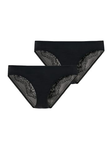 Schiesser Slip Invisible Lace in Schwarz