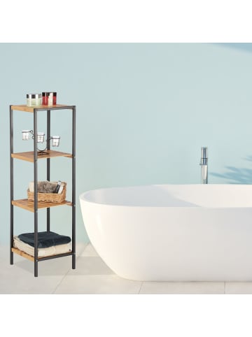 relaxdays Regal in Natur - (B)30 x (H)104 x (T)30 cm