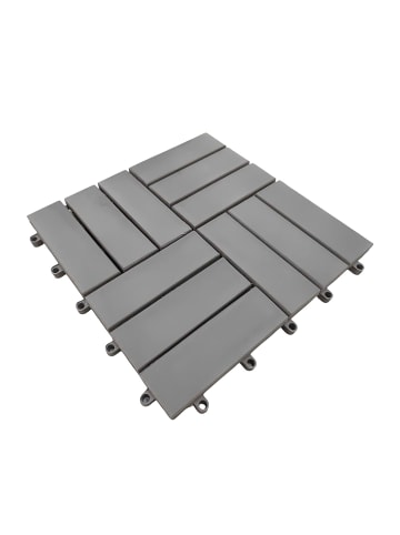 home24 33er-Set Terrassenfliese Granyo 30x30 cm in Grau