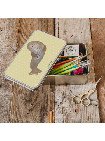 Mr. & Mrs. Panda Keksdose Robbe Lachen ohne Spruch in Gelb Pastell