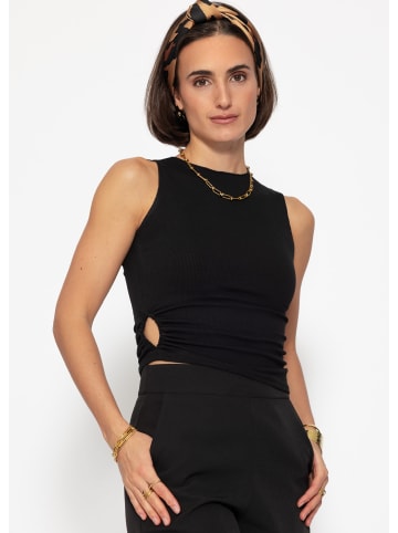 SASSYCLASSY Top mit Raffung in Schwarz