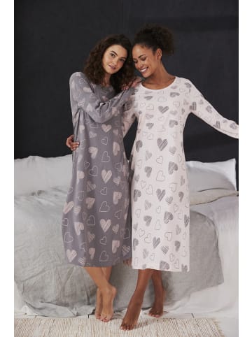 VIVANCE DREAMS Nachthemd in rosa/grau
