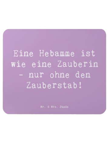 Mr. & Mrs. Panda Mousepad Spruch Hebamme Magie mit Spruch in Lavendeltraum