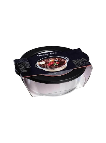 Ritzenhoff & Breker Auflaufform mit Frischhaltedeckel Cucina 2,1 Liter schwarz in schwarz